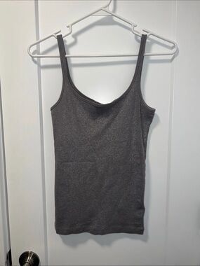 H&M Shimmery Scoop Neck Tank Top - Gray